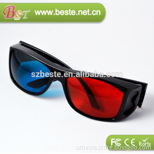 good selling plastic acrylic lens red blue/Cyan anaglyphic 3d glasses